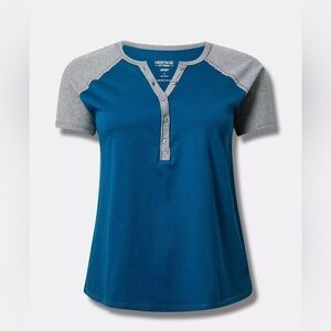 TORRID Varsity Henley Tee